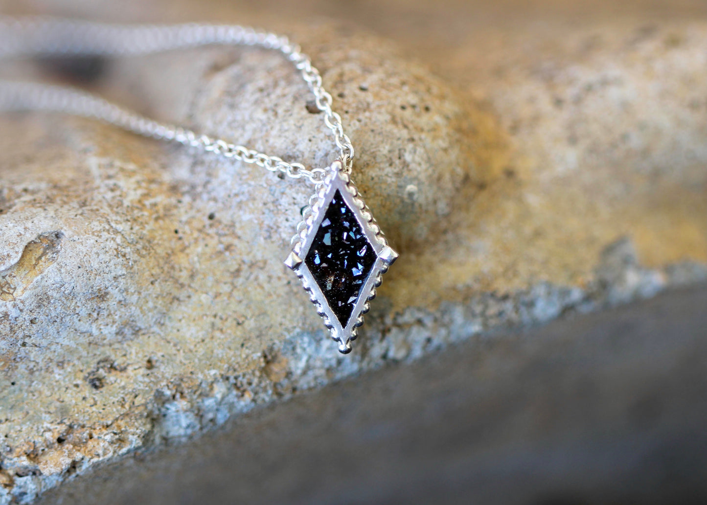 Beaded Diamond Pendant