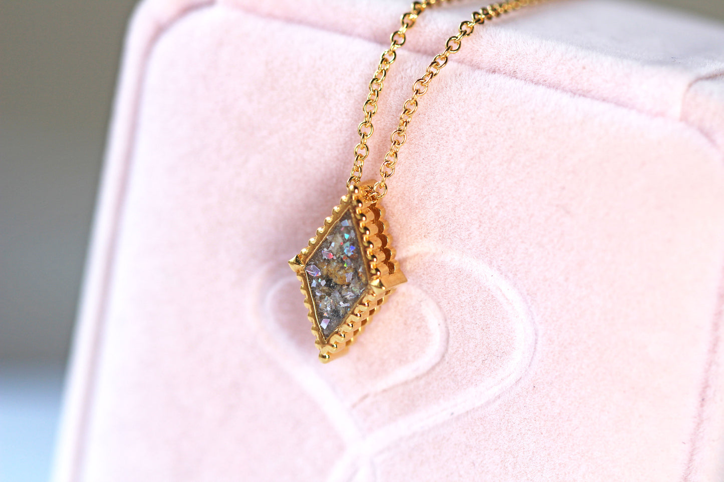 Beaded Diamond Pendant